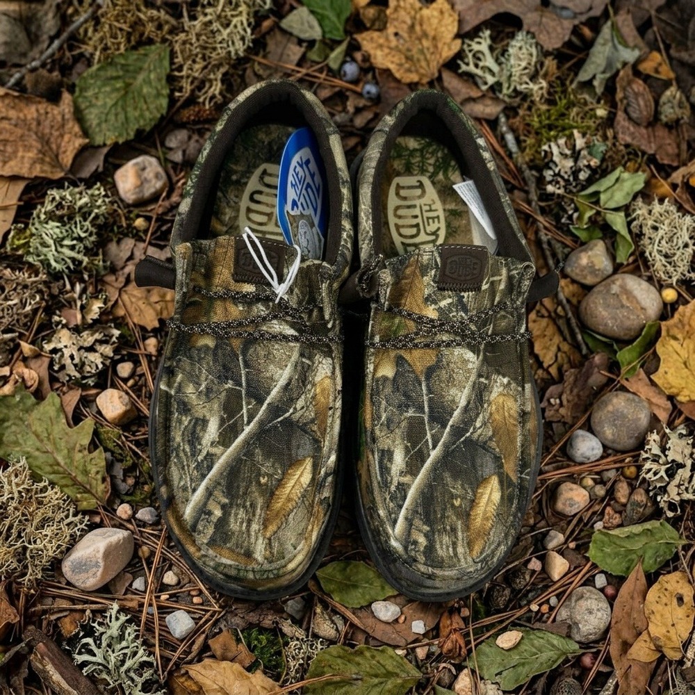 Hey Dude Wally Mens Realtree Edge Camo Slip On Loafers Shoes Camouflage NEW